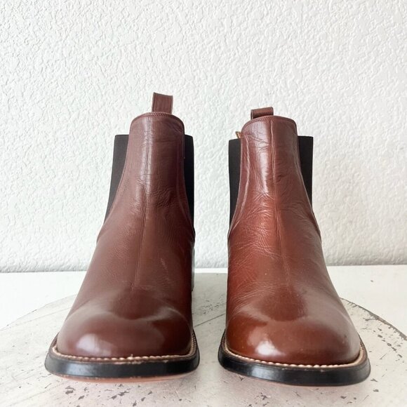 Rod Patrick Womens Jodphur Boots 7D Brown Leather Western short Ankle Slip On - Picture 6 of 14